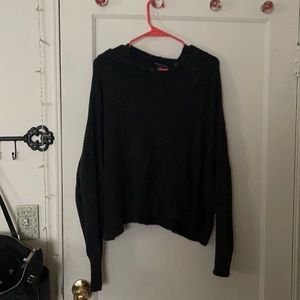 Grey distressed hoodie